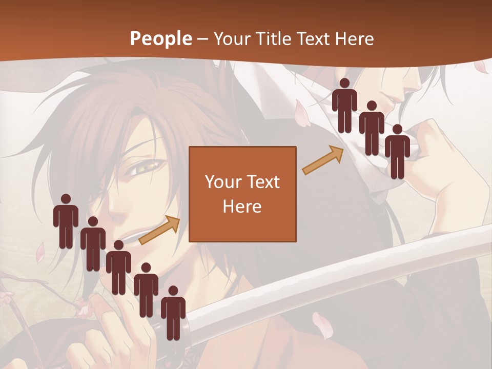A Couple Of Anime Characters With Swords In Their Hands PowerPoint Template