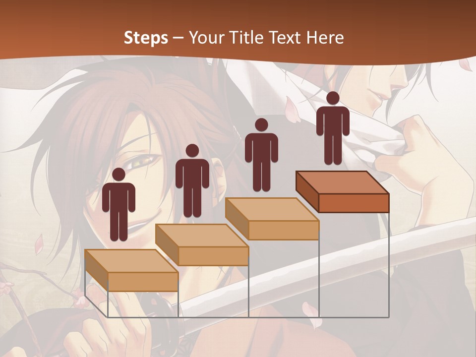 A Couple Of Anime Characters With Swords In Their Hands PowerPoint Template