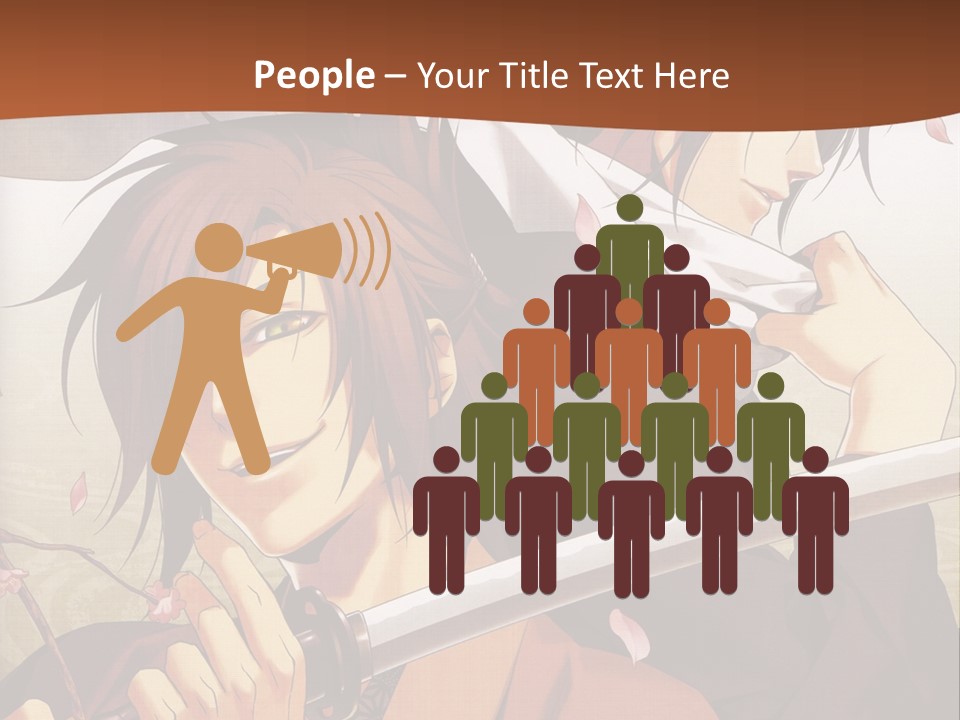 A Couple Of Anime Characters With Swords In Their Hands PowerPoint Template
