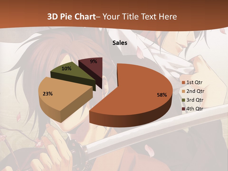 A Couple Of Anime Characters With Swords In Their Hands PowerPoint Template