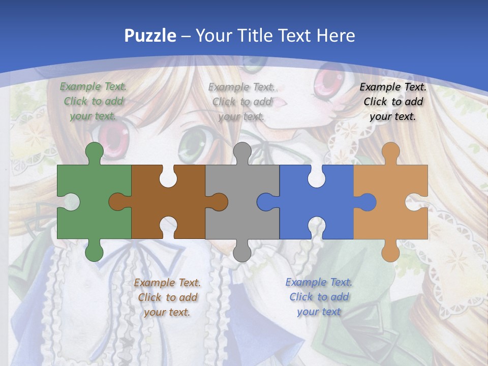 A Couple Of Girls With Long Blonde Hair Are Hugging In Front Of A Blue Background PowerPoint Template