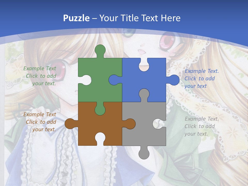 A Couple Of Girls With Long Blonde Hair Are Hugging In Front Of A Blue Background PowerPoint Template