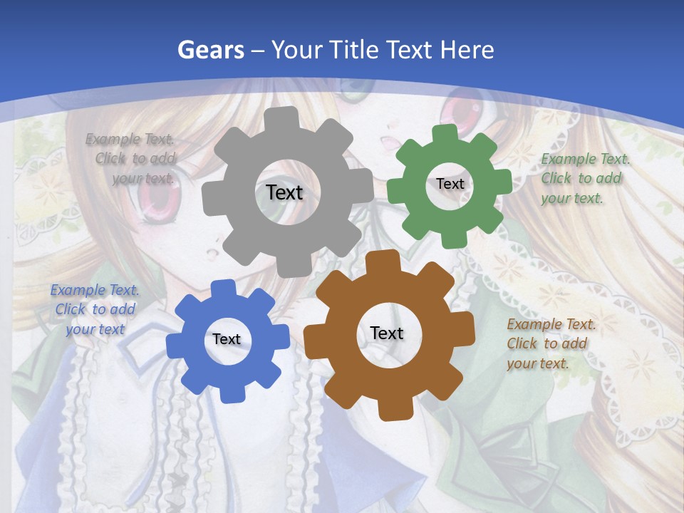 A Couple Of Girls With Long Blonde Hair Are Hugging In Front Of A Blue Background PowerPoint Template