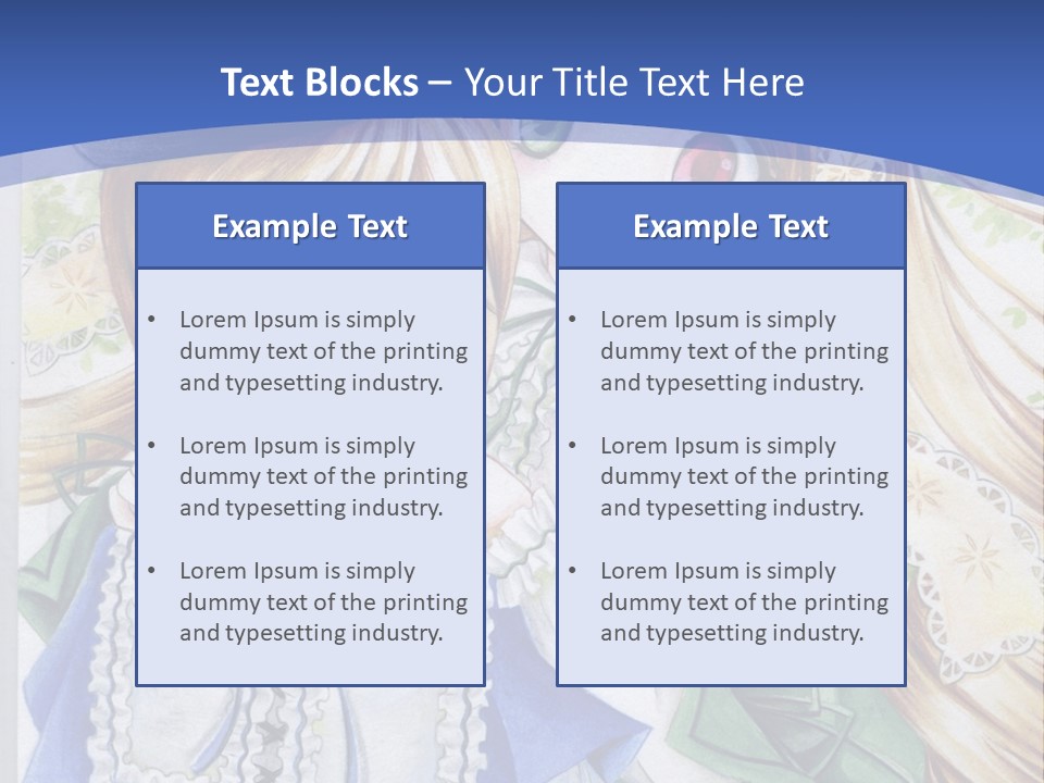 A Couple Of Girls With Long Blonde Hair Are Hugging In Front Of A Blue Background PowerPoint Template