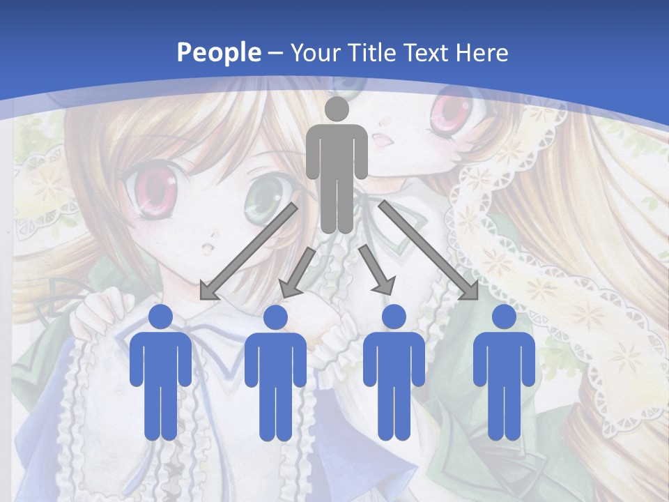 A Couple Of Girls With Long Blonde Hair Are Hugging In Front Of A Blue Background PowerPoint Template