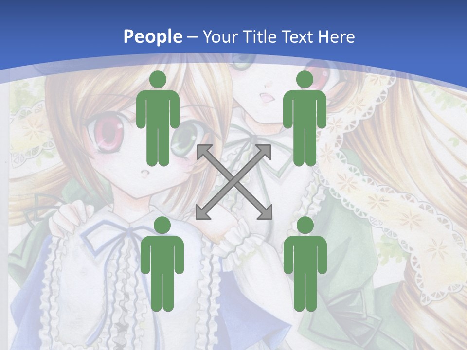 A Couple Of Girls With Long Blonde Hair Are Hugging In Front Of A Blue Background PowerPoint Template