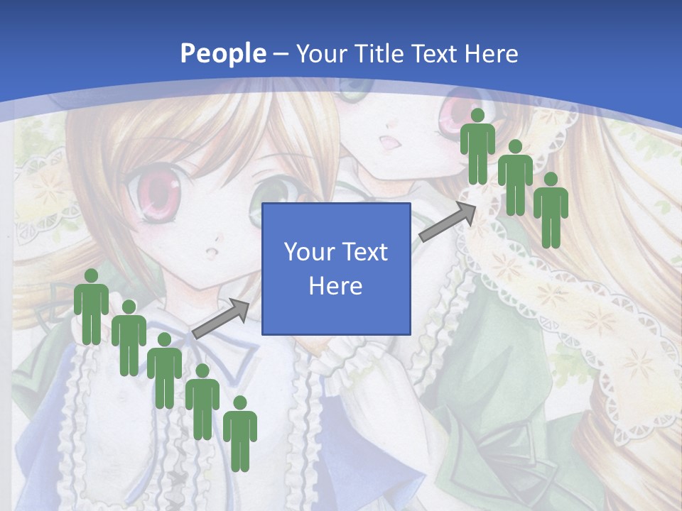 A Couple Of Girls With Long Blonde Hair Are Hugging In Front Of A Blue Background PowerPoint Template