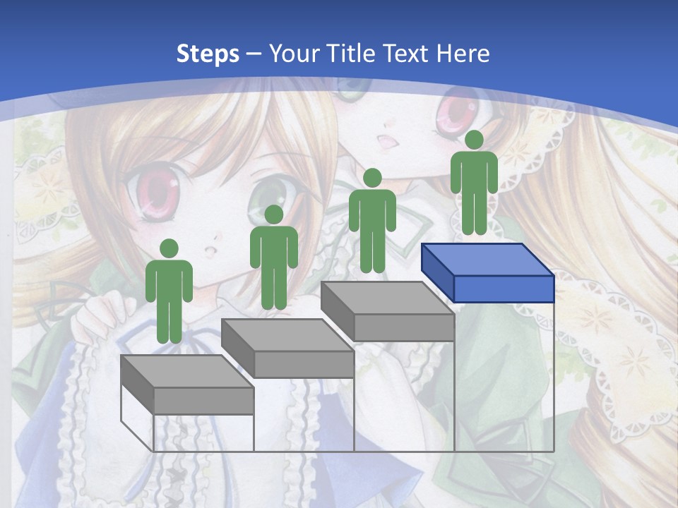 A Couple Of Girls With Long Blonde Hair Are Hugging In Front Of A Blue Background PowerPoint Template