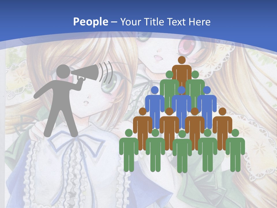A Couple Of Girls With Long Blonde Hair Are Hugging In Front Of A Blue Background PowerPoint Template