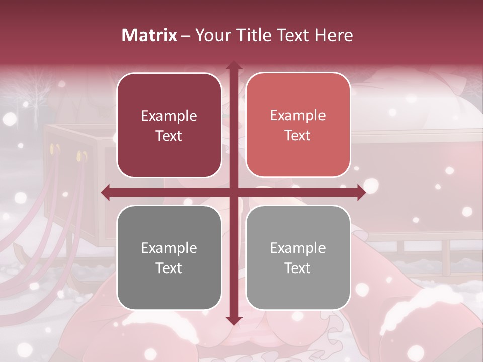 A Woman In A Pink Dress Sitting In The Snow PowerPoint Template