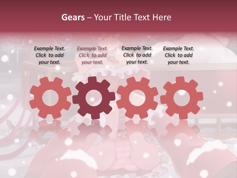 A Woman In A Pink Dress Sitting In The Snow PowerPoint Template