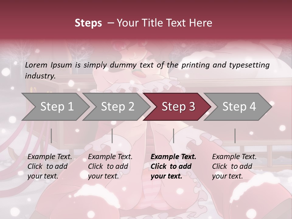 A Woman In A Pink Dress Sitting In The Snow PowerPoint Template