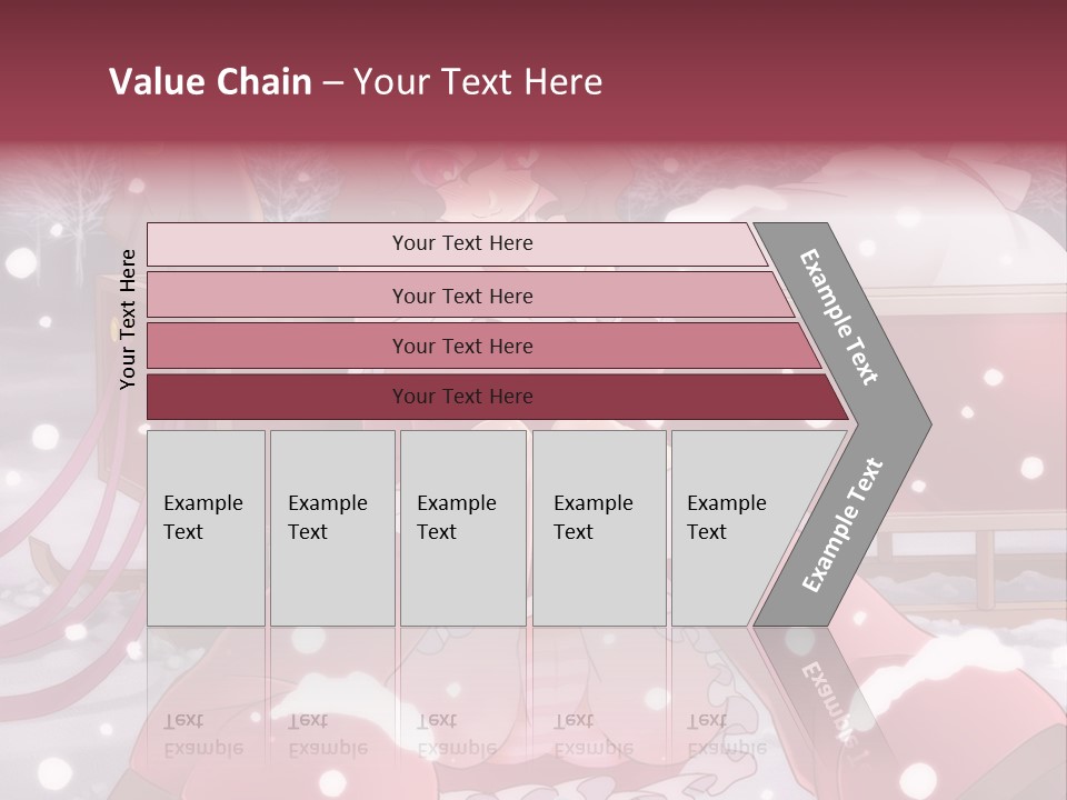 A Woman In A Pink Dress Sitting In The Snow PowerPoint Template