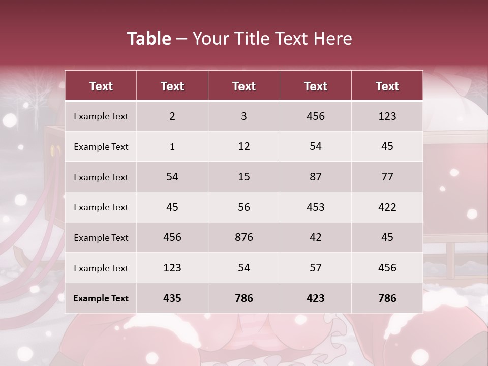 A Woman In A Pink Dress Sitting In The Snow PowerPoint Template