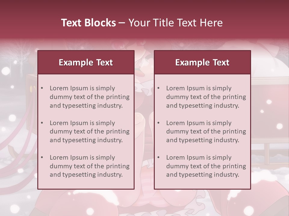 A Woman In A Pink Dress Sitting In The Snow PowerPoint Template