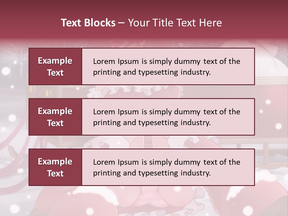 A Woman In A Pink Dress Sitting In The Snow PowerPoint Template