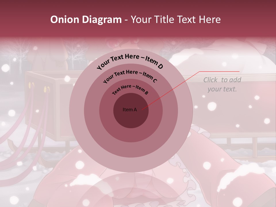 A Woman In A Pink Dress Sitting In The Snow PowerPoint Template