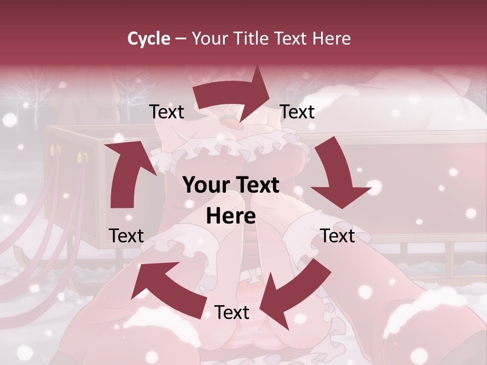 A Woman In A Pink Dress Sitting In The Snow PowerPoint Template