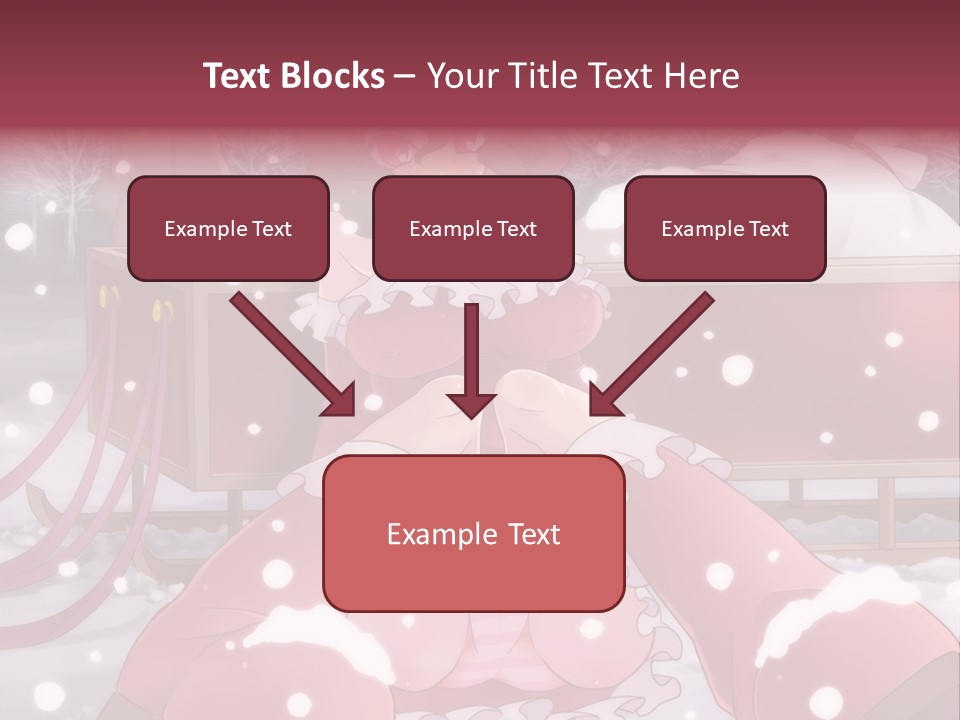 A Woman In A Pink Dress Sitting In The Snow PowerPoint Template