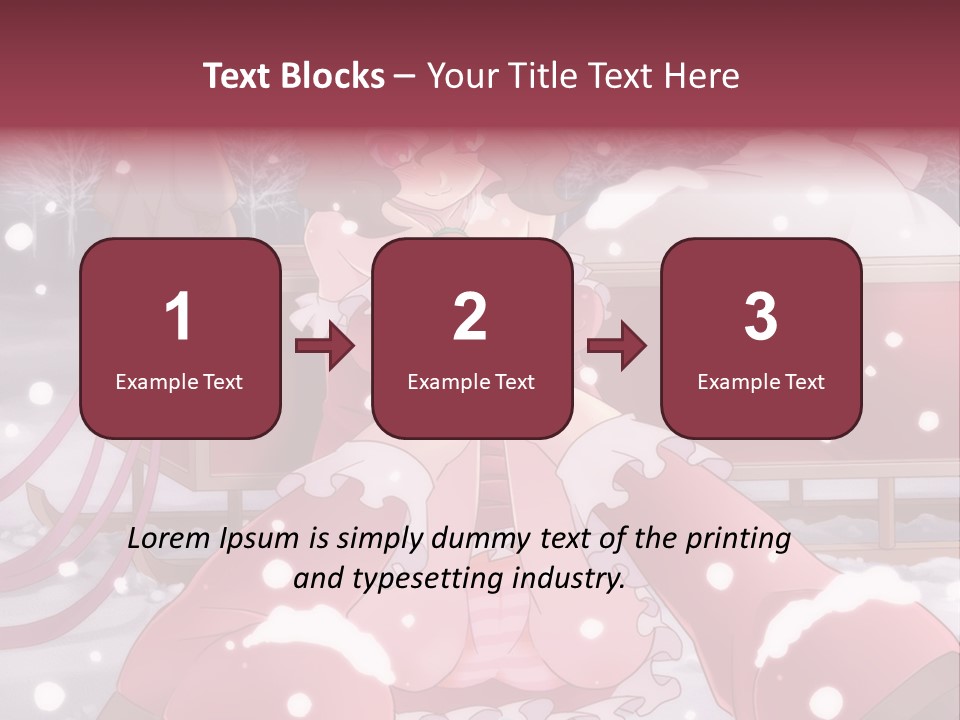 A Woman In A Pink Dress Sitting In The Snow PowerPoint Template