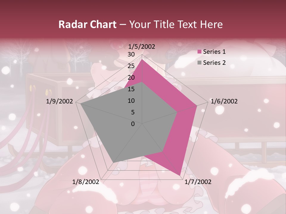 A Woman In A Pink Dress Sitting In The Snow PowerPoint Template