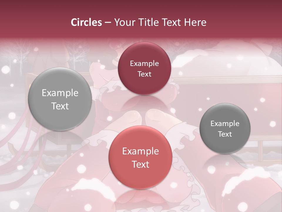 A Woman In A Pink Dress Sitting In The Snow PowerPoint Template