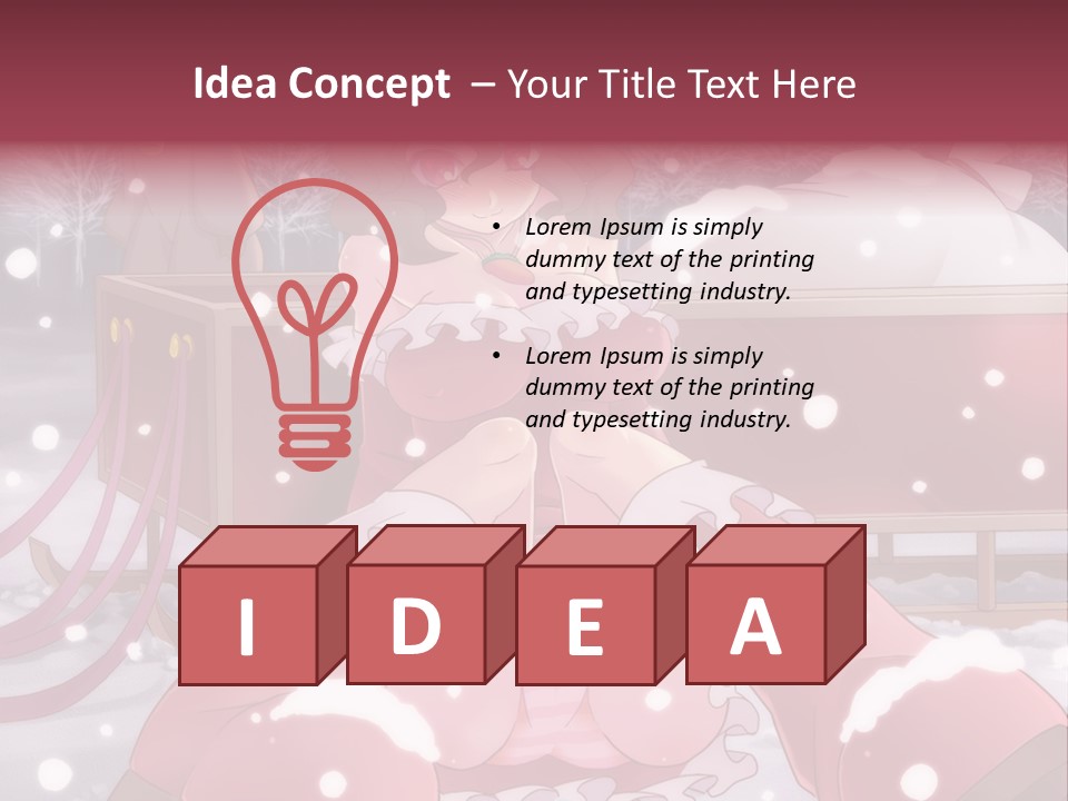 A Woman In A Pink Dress Sitting In The Snow PowerPoint Template