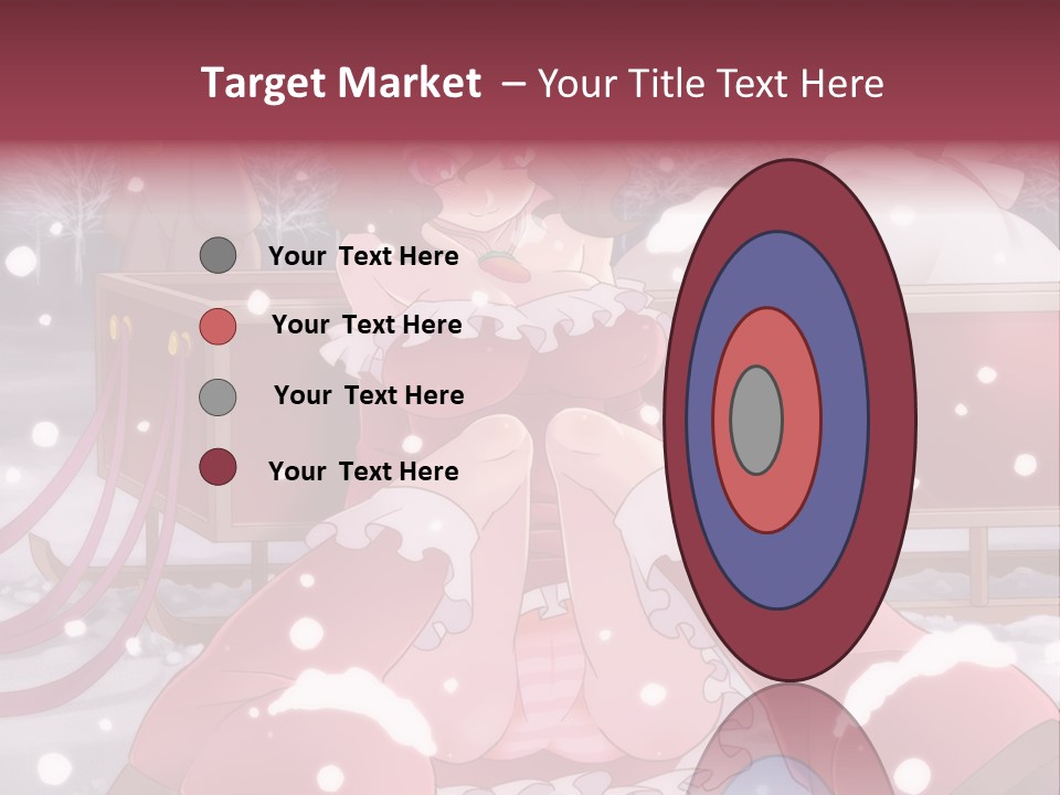 A Woman In A Pink Dress Sitting In The Snow PowerPoint Template