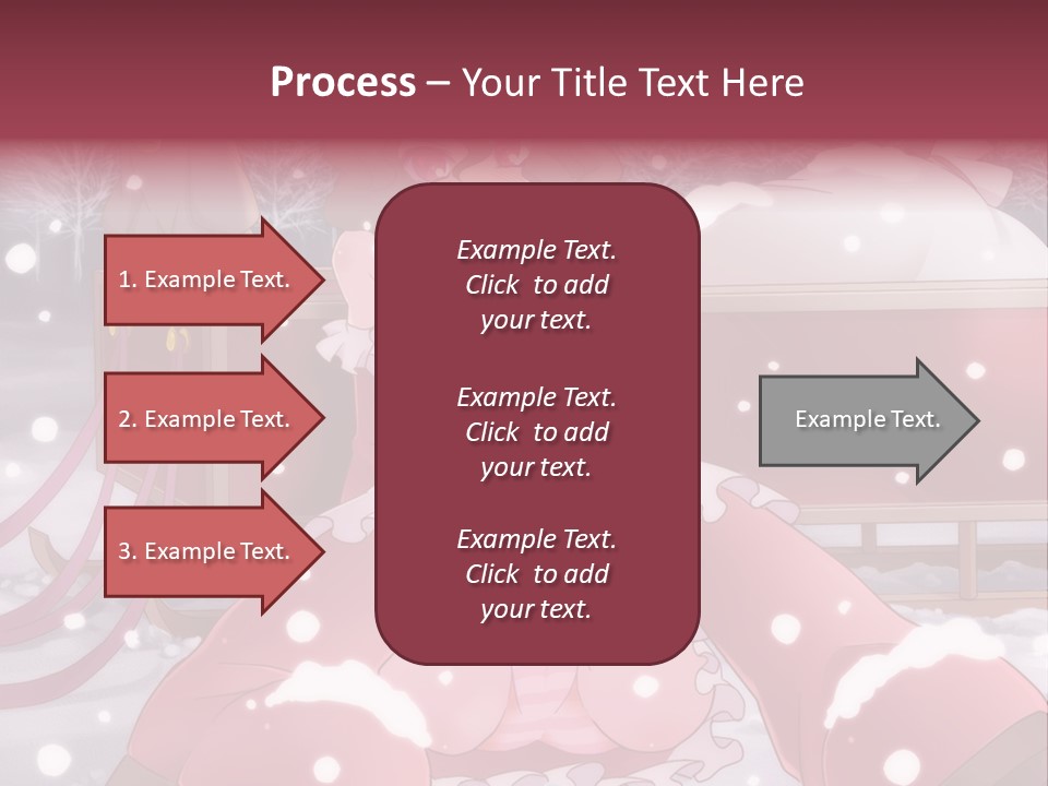 A Woman In A Pink Dress Sitting In The Snow PowerPoint Template