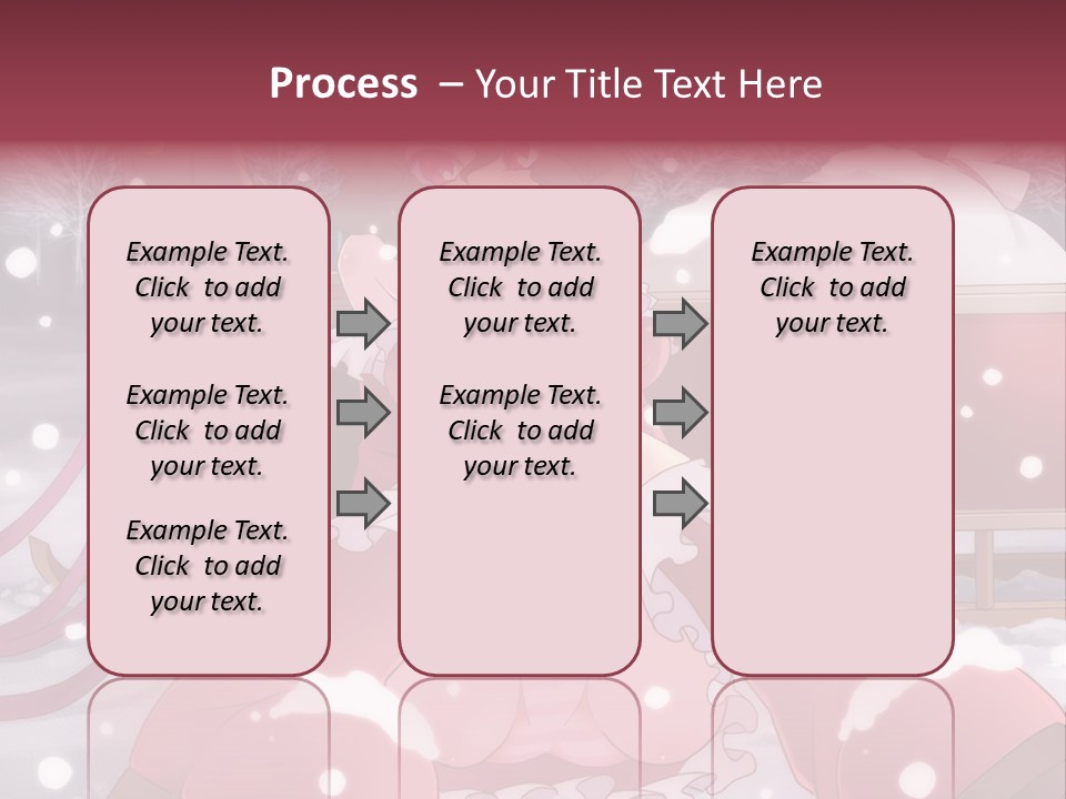 A Woman In A Pink Dress Sitting In The Snow PowerPoint Template