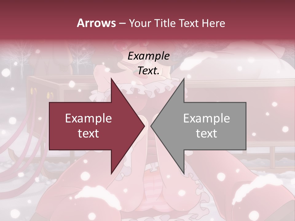 A Woman In A Pink Dress Sitting In The Snow PowerPoint Template