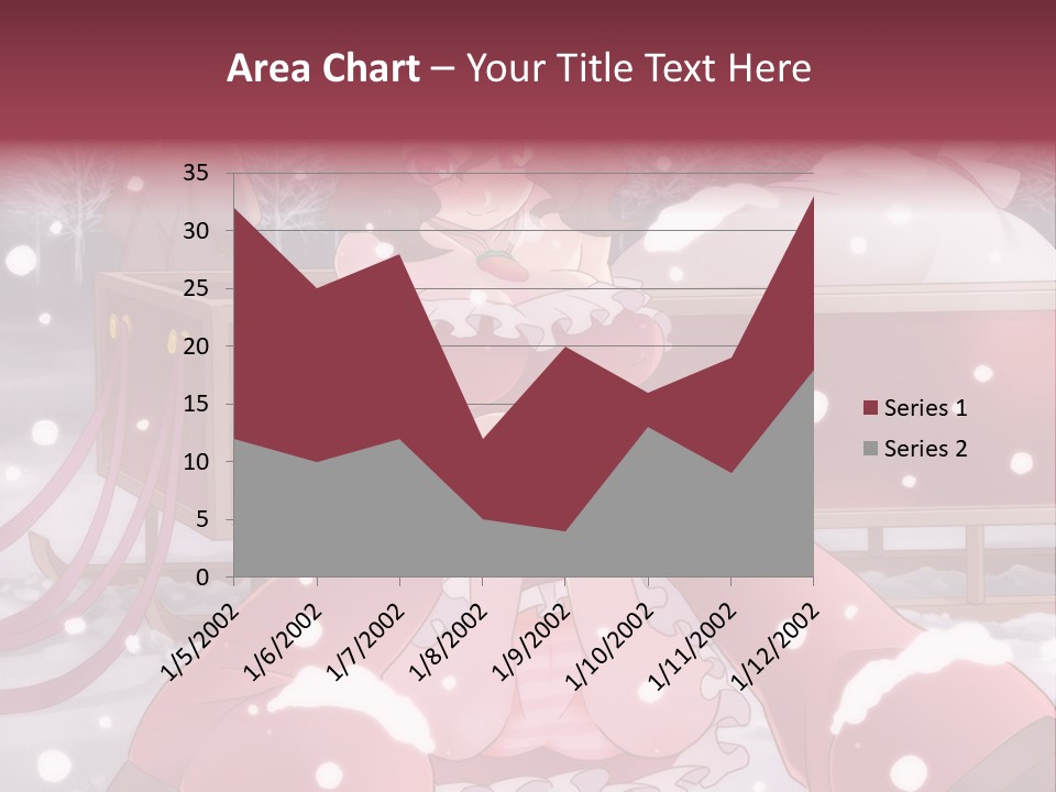 A Woman In A Pink Dress Sitting In The Snow PowerPoint Template