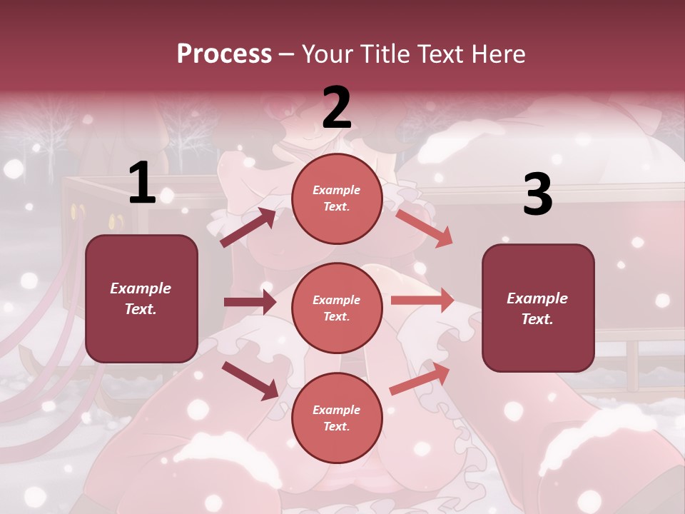 A Woman In A Pink Dress Sitting In The Snow PowerPoint Template