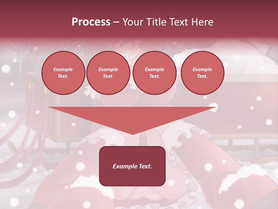A Woman In A Pink Dress Sitting In The Snow PowerPoint Template