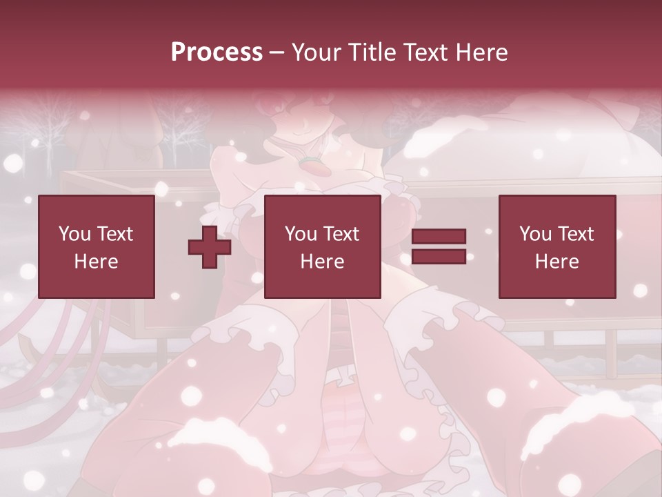 A Woman In A Pink Dress Sitting In The Snow PowerPoint Template