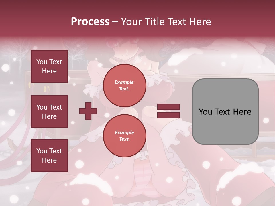 A Woman In A Pink Dress Sitting In The Snow PowerPoint Template