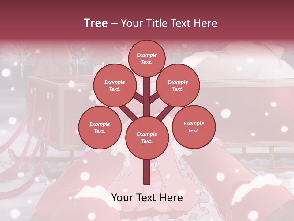 A Woman In A Pink Dress Sitting In The Snow PowerPoint Template