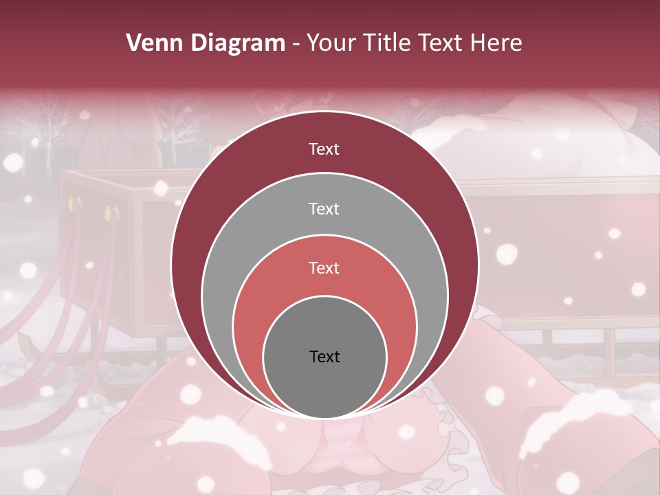 A Woman In A Pink Dress Sitting In The Snow PowerPoint Template