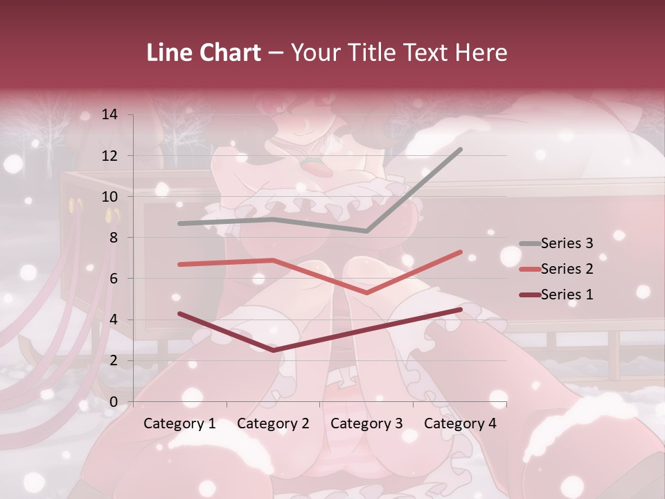 A Woman In A Pink Dress Sitting In The Snow PowerPoint Template