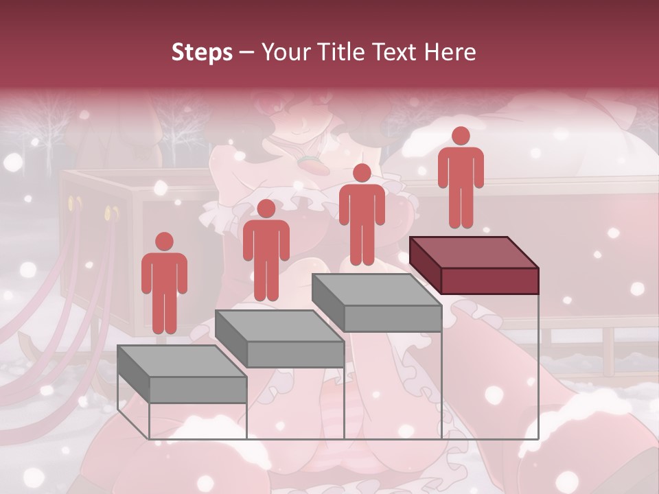 A Woman In A Pink Dress Sitting In The Snow PowerPoint Template