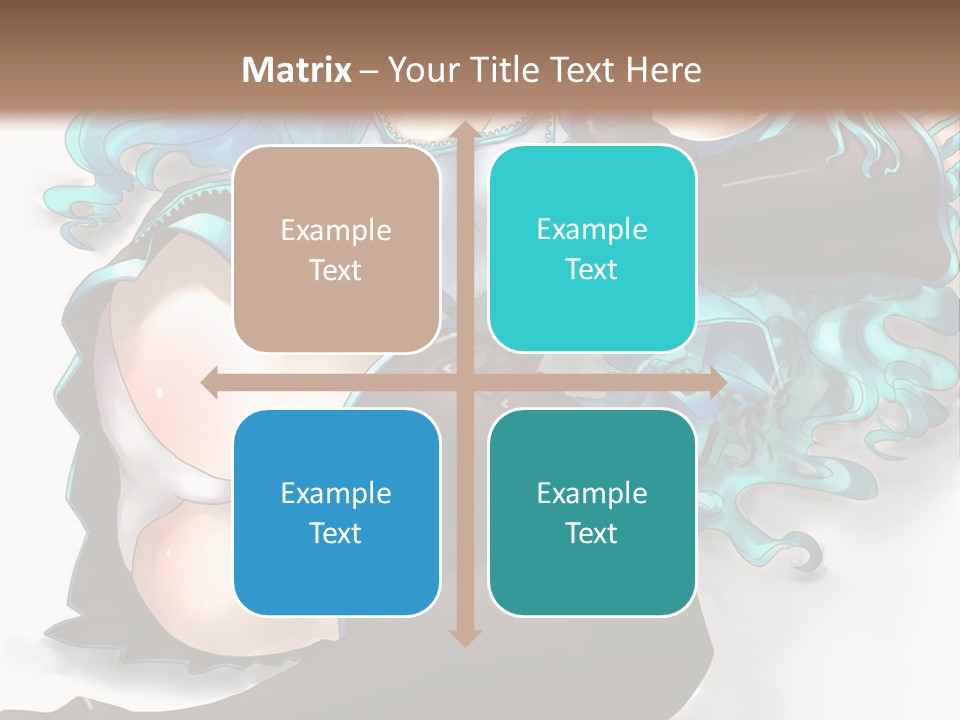 A Woman With Blue Hair And Black Stockings PowerPoint Template