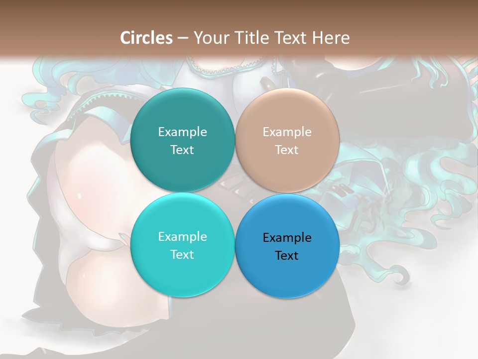 A Woman With Blue Hair And Black Stockings PowerPoint Template