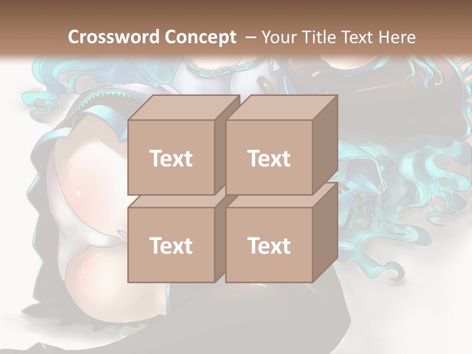 A Woman With Blue Hair And Black Stockings PowerPoint Template