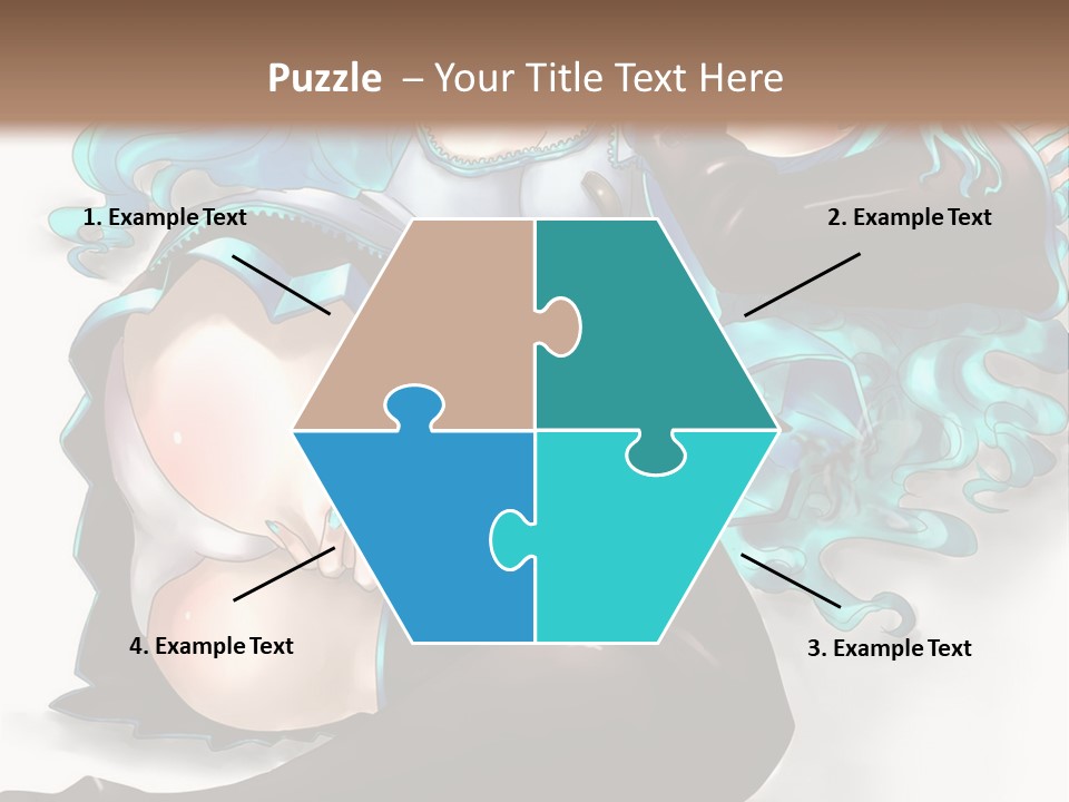 A Woman With Blue Hair And Black Stockings PowerPoint Template