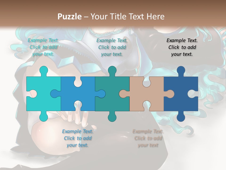 A Woman With Blue Hair And Black Stockings PowerPoint Template