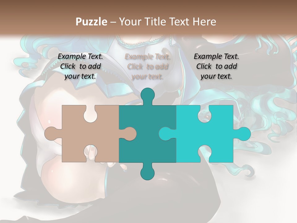 A Woman With Blue Hair And Black Stockings PowerPoint Template