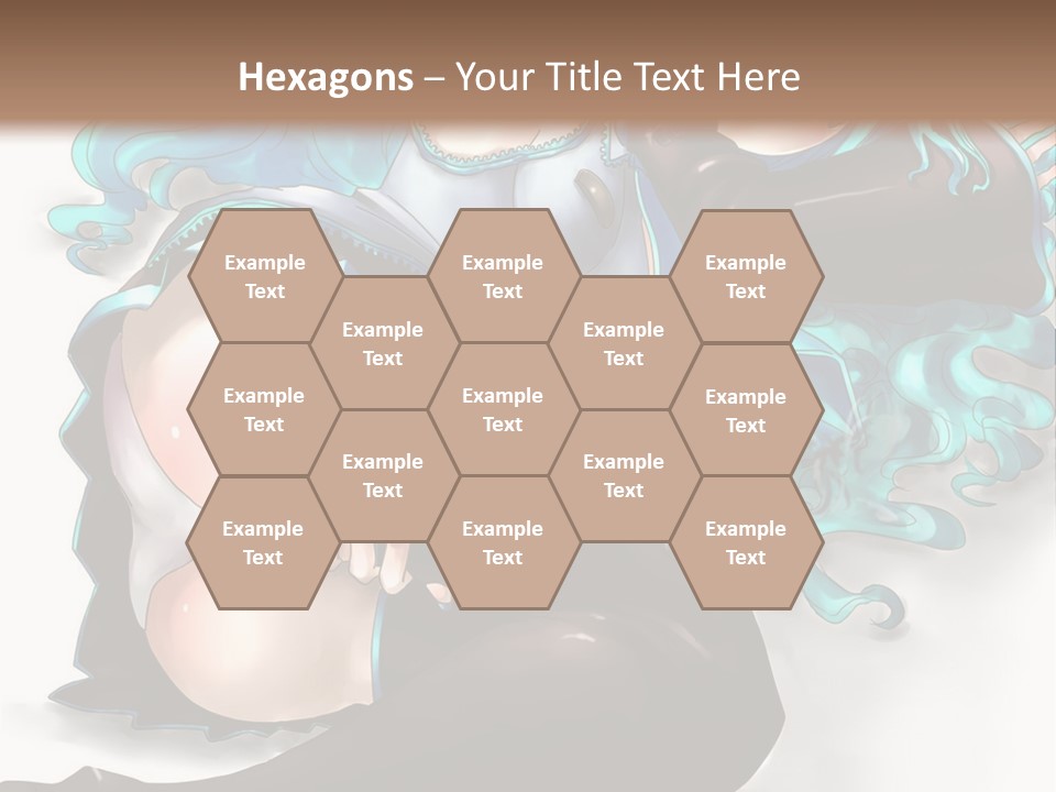 A Woman With Blue Hair And Black Stockings PowerPoint Template