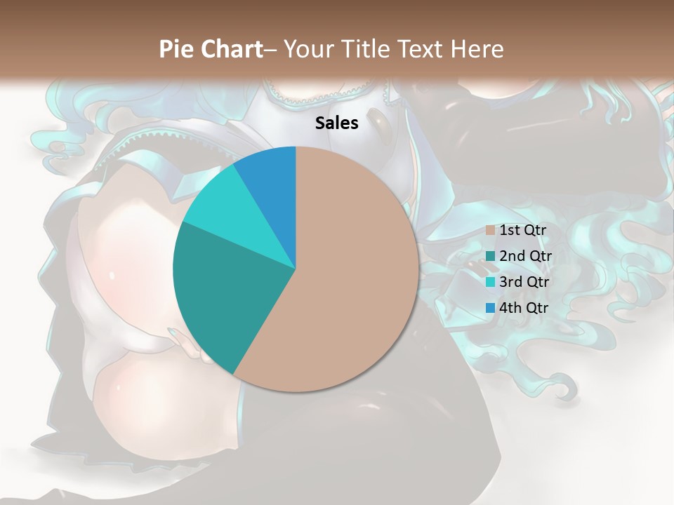 A Woman With Blue Hair And Black Stockings PowerPoint Template