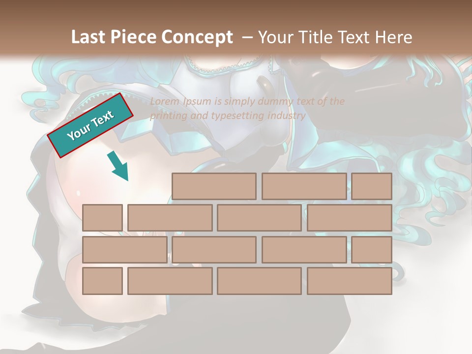 A Woman With Blue Hair And Black Stockings PowerPoint Template