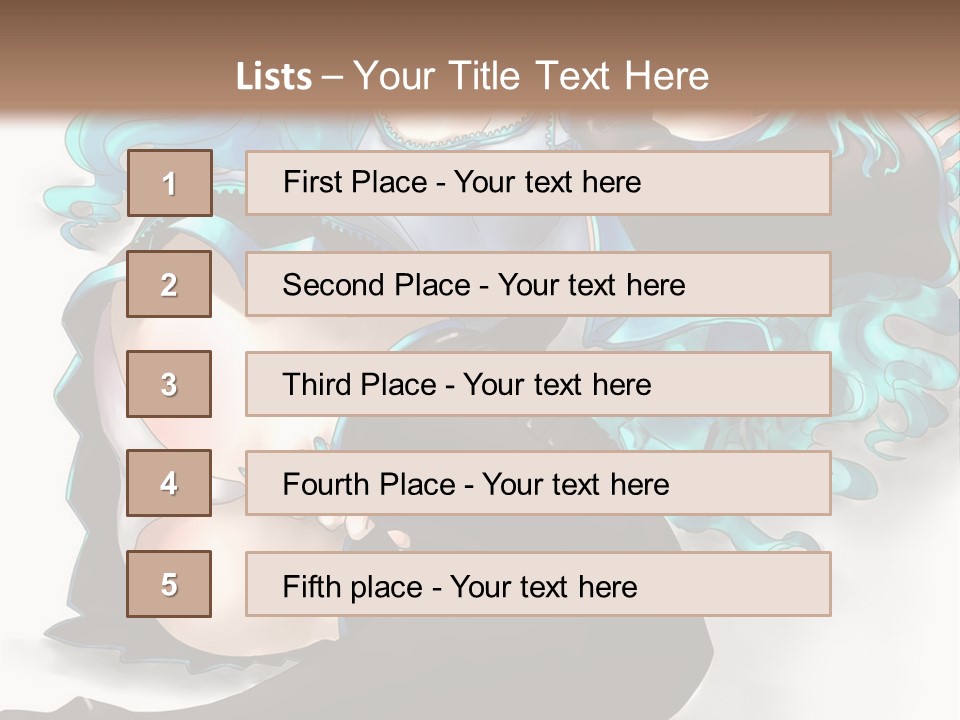 A Woman With Blue Hair And Black Stockings PowerPoint Template